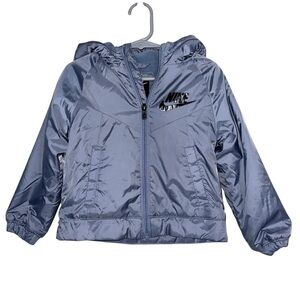 Nike Toddler Glacier Gray Fleece Lined Water Repellant Hooded Jacket